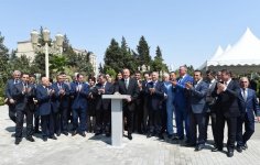 Ilham Aliyev attends launch of water supply, sewage systems in Jalilabad (PHOTO)