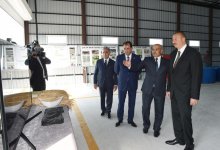 President Ilham Aliyev views rice paddies and opens rice plant in Lankaran (PHOTO)