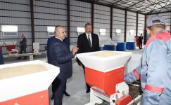 President Ilham Aliyev views rice paddies and opens rice plant in Lankaran (PHOTO)