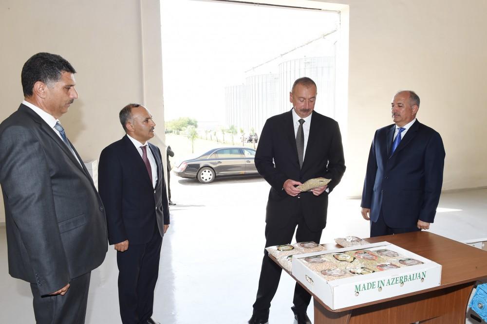 Ilham Aliyev attends opening of cereals & pulses cleaning-packing complex in Jalilabad (PHOTO)