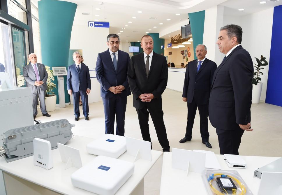 Ilham Aliyev views Jalilabad Telecom Network’s administrative & technological building (PHOTO)