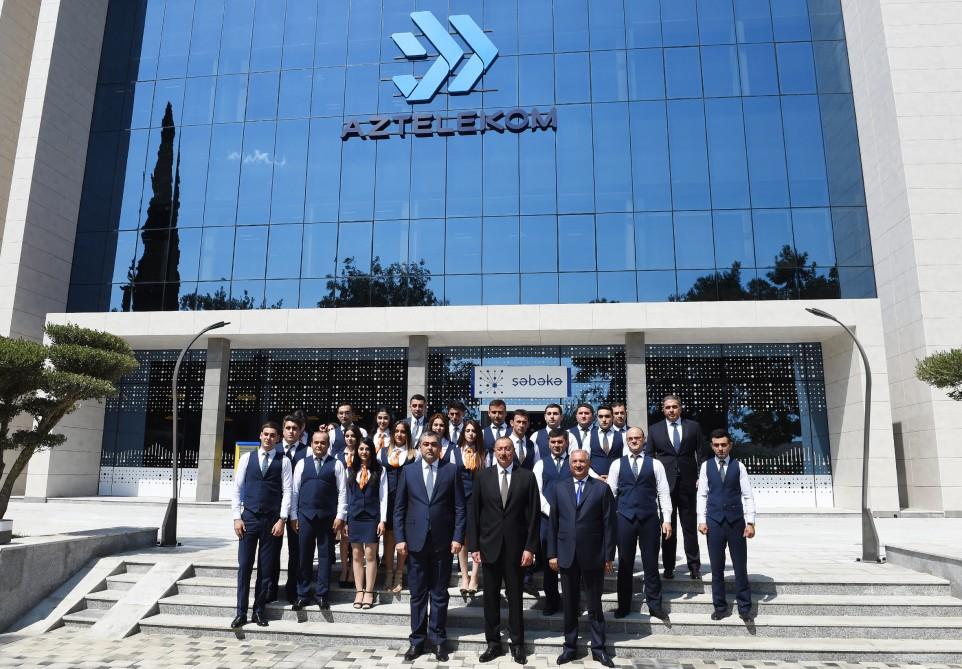Ilham Aliyev views Jalilabad Telecom Network’s administrative & technological building (PHOTO)