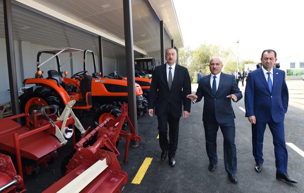 President Ilham Aliyev views rice paddies and opens rice plant in Lankaran (PHOTO)