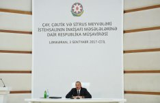 President Ilham Aliyev chairs republican conference on development of tea, rice and citrus fruits production in Lankaran (PHOTO)