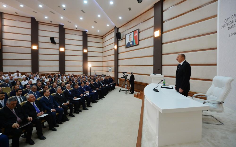 President Ilham Aliyev chairs republican conference on development of tea, rice and citrus fruits production in Lankaran (PHOTO)