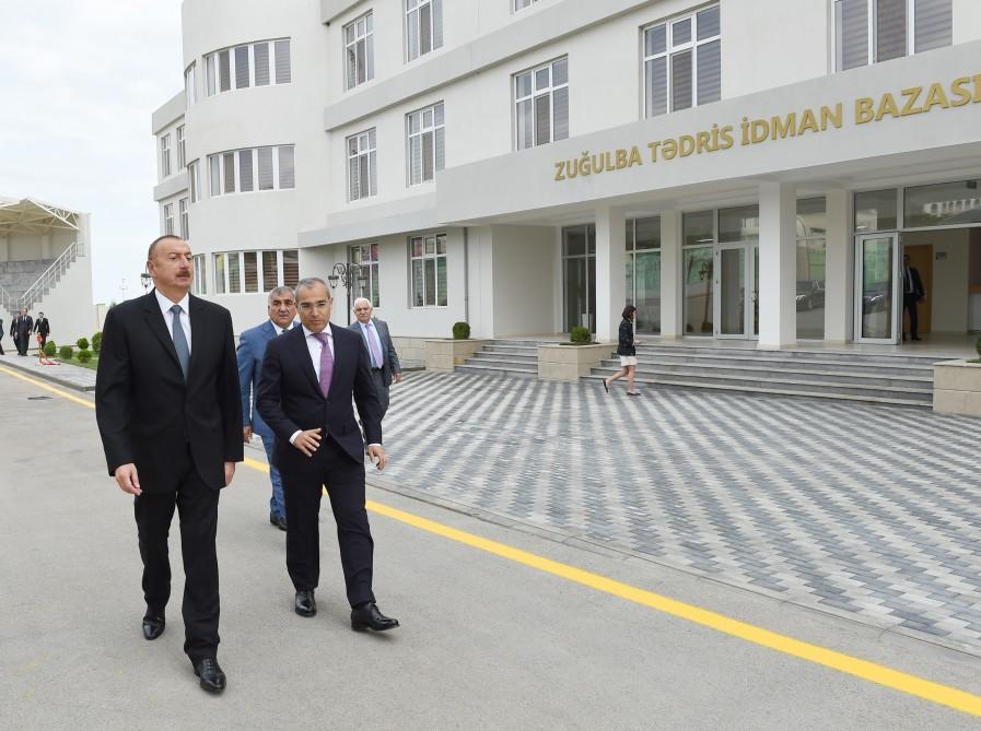 Ilham Aliyev attends opening of Zugulba training and sports base (PHOTO)