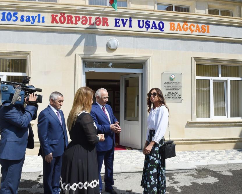 First VP Mehriban Aliyeva views renovated nursery-kindergarten in Baku