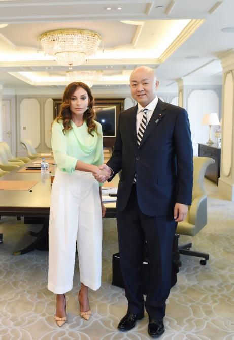 First VP Mehriban Aliyeva meets Japan’s parliamentary vice-minister for foreign affairs (PHOTO)