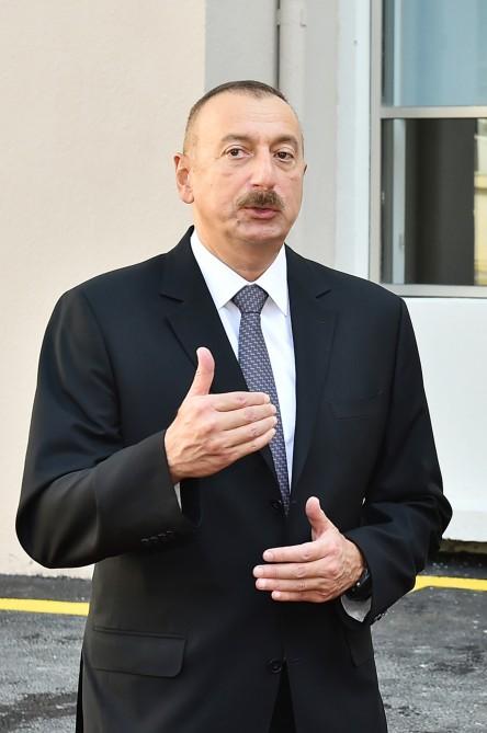 Ilham Aliyev with spouse inaugurate new building of school-lyceum in Baku (PHOTO)
