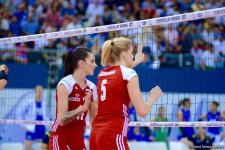 Azerbaijan’s national volleyball team faces Poland squad (PHOTO)