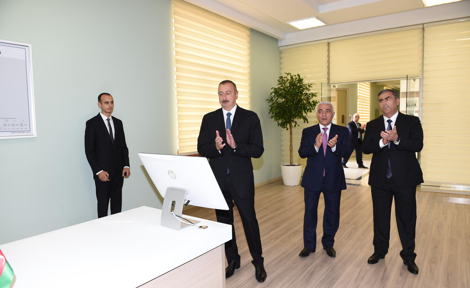 Azerbaijani president attends opening of Garagashli substation in Salyan (PHOTO)