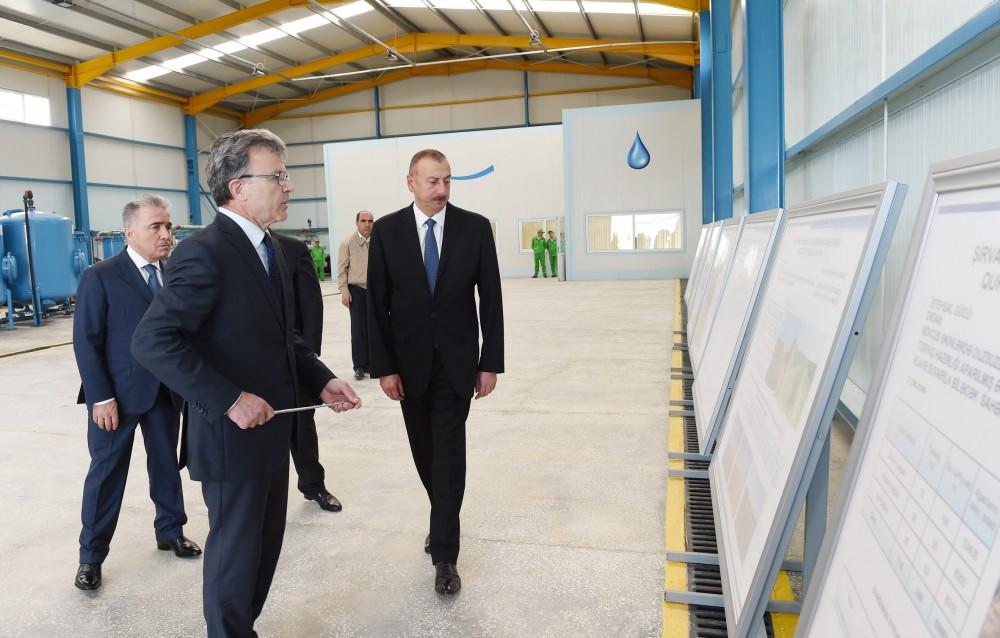President Ilham Aliyev visits seawater desalination complex in Salyan (PHOTO)