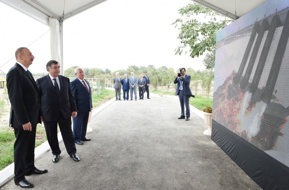 President Aliyev attends ceremony to supply water to cultivated lands of Neftchala district (PHOTO)