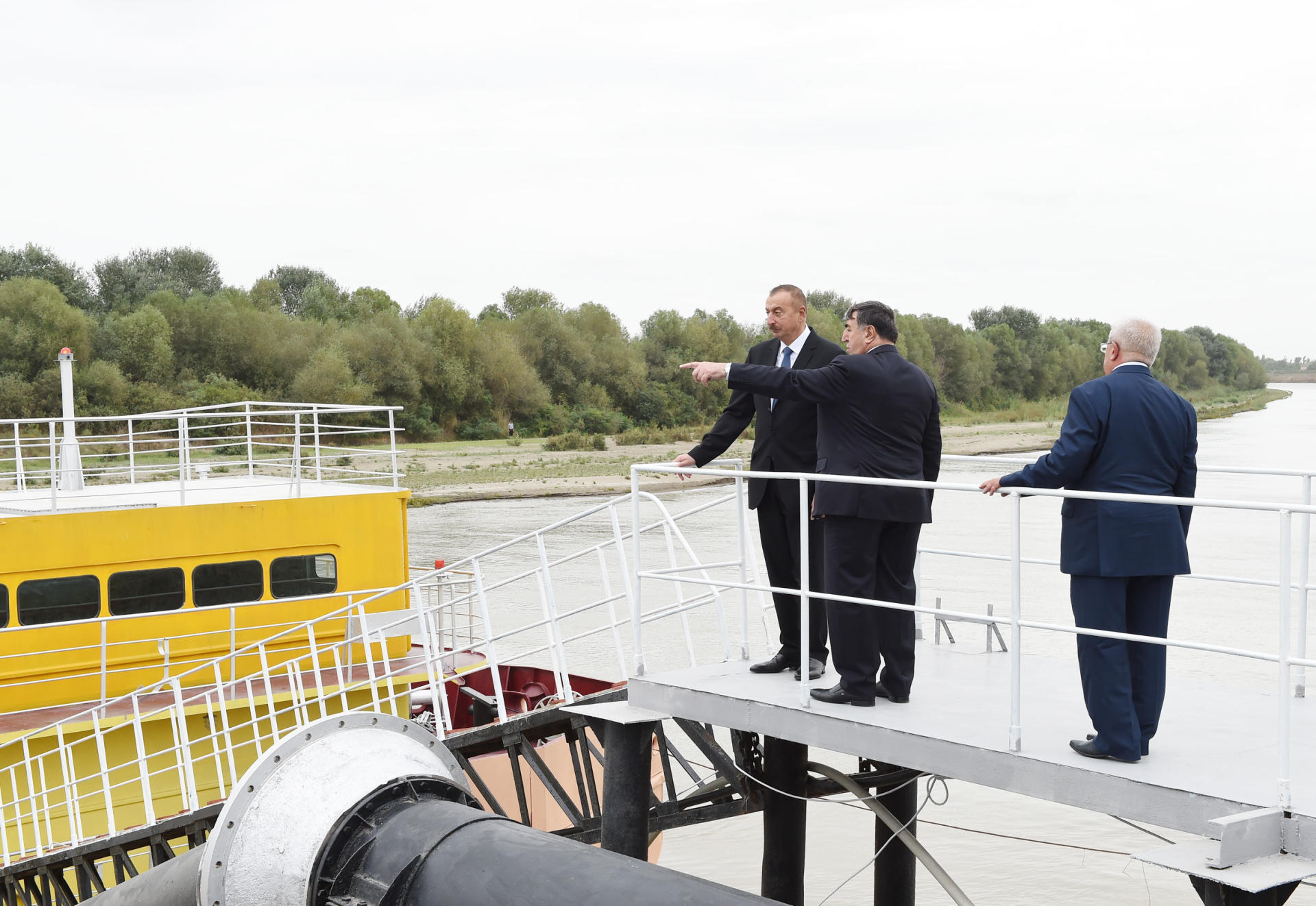President Aliyev attends ceremony to supply water to cultivated lands of Neftchala district (PHOTO)
