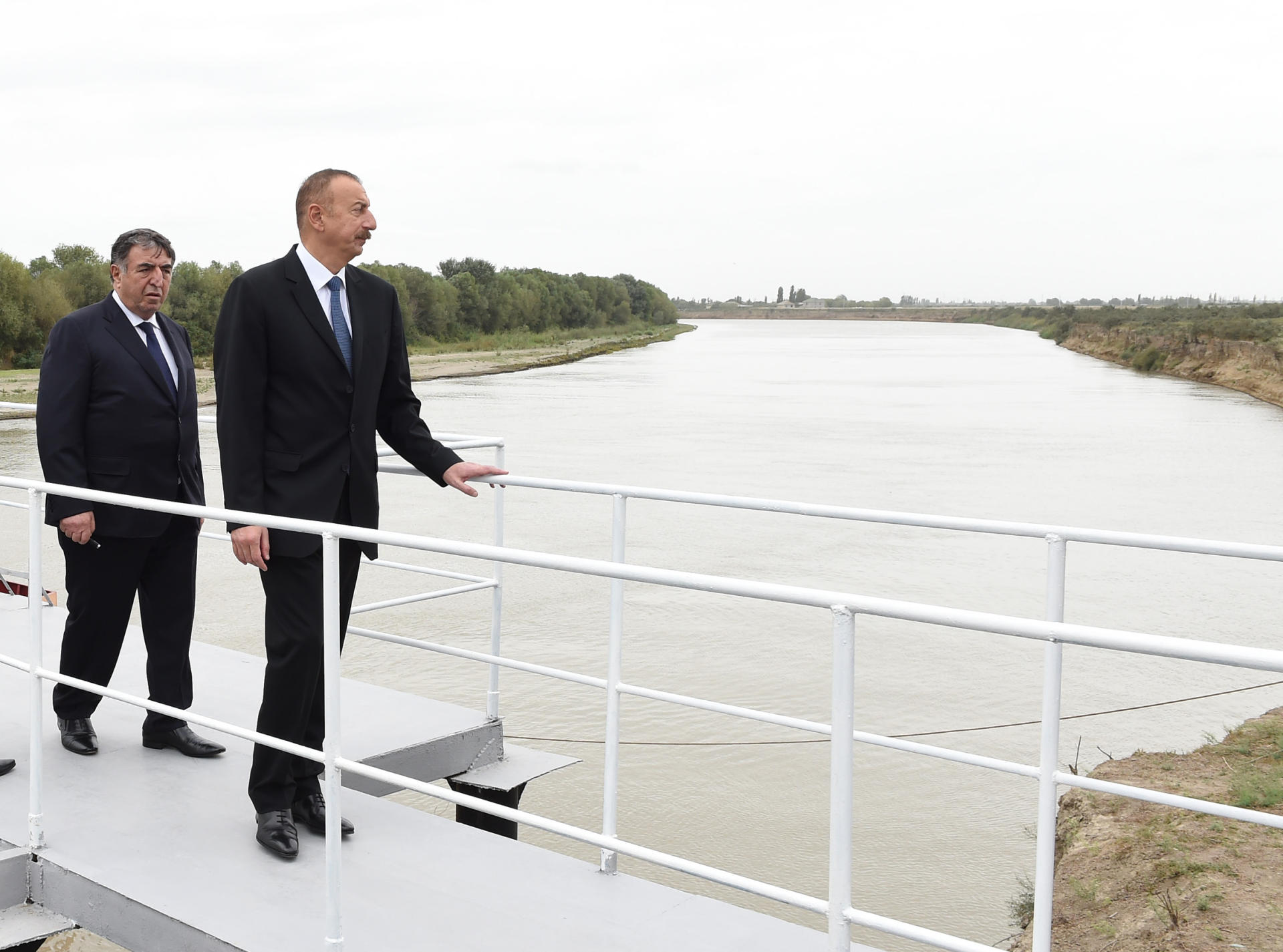 President Aliyev attends ceremony to supply water to cultivated lands of Neftchala district (PHOTO)