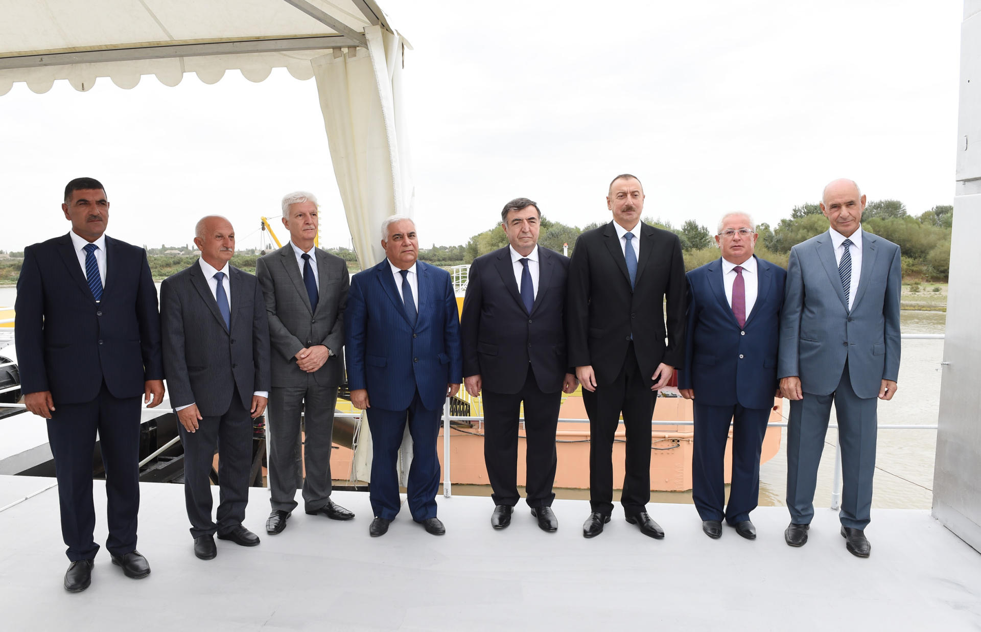President Aliyev attends ceremony to supply water to cultivated lands of Neftchala district (PHOTO)