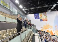 Ilham Aliyev watched Azerbaijan-Germany volleyball match (PHOTO)