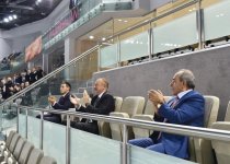 Ilham Aliyev watched Azerbaijan-Germany volleyball match (PHOTO)