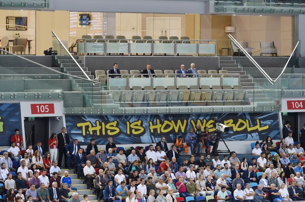 Ilham Aliyev watched Azerbaijan-Germany volleyball match (PHOTO)