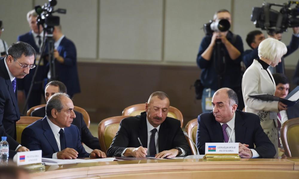 Ilham Aliyev takes part in CIS Heads of State Council's session in expanded format in Sochi (PHOTO)