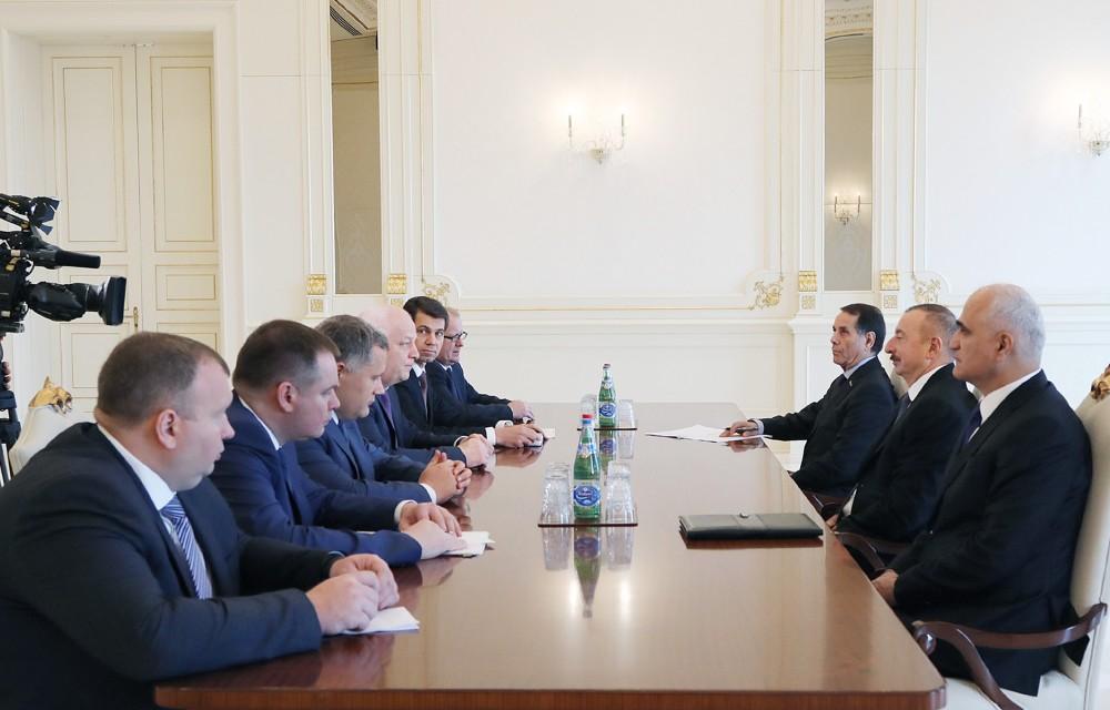 Ilham Aliyev receives first vice PM of Ukraine