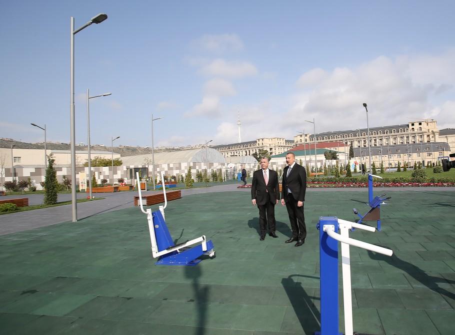 President Aliyev views newly-built sports, recreation park in Baku (PHOTO)