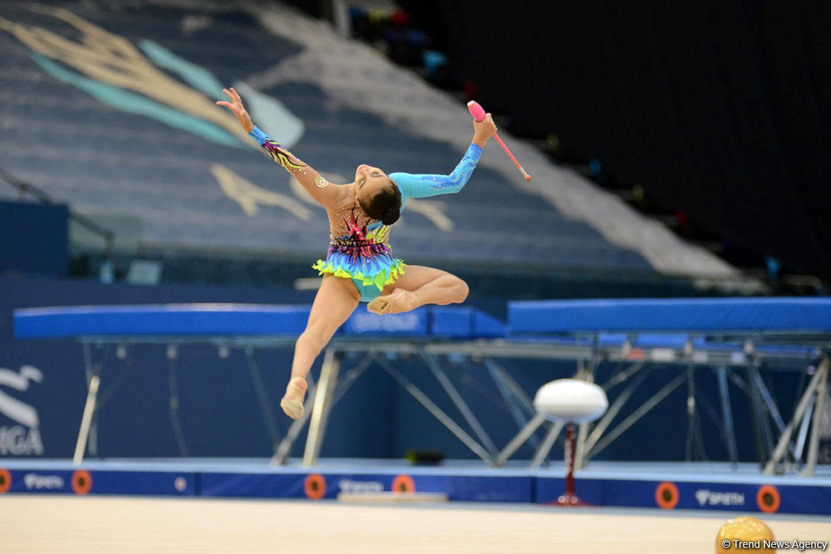 Rhythmic & aerobic gymnasts continue performances in Baku (PHOTO)