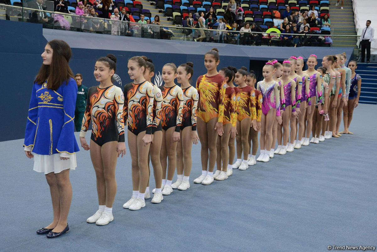 Rhythmic & aerobic gymnasts continue performances in Baku (PHOTO)
