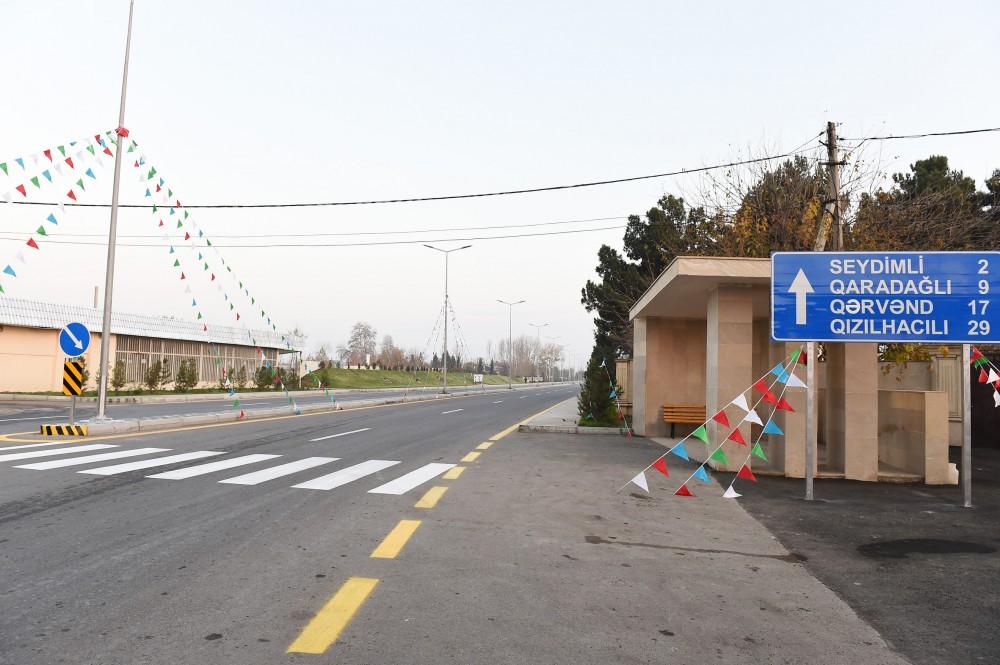 Ilham Aliyev inaugurates Tartar-Seydimli-Garadaghli-Sarov highway (PHOTO)