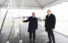 President Ilham Aliyev attends opening of new roads in Guba (PHOTO)