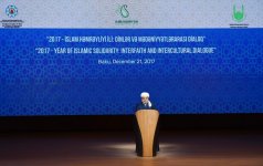 President Aliyev attends int’l conference dedicated to Year of Islamic Solidarity (PHOTO)