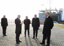Ilham Aliyev attends opening of RO-RO terminal at Port of Baku (PHOTO)