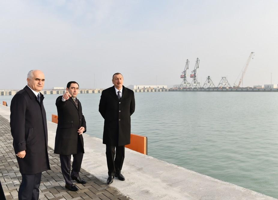 Ilham Aliyev attends opening of RO-RO terminal at Port of Baku (PHOTO)