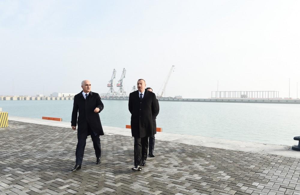Ilham Aliyev attends opening of RO-RO terminal at Port of Baku (PHOTO)
