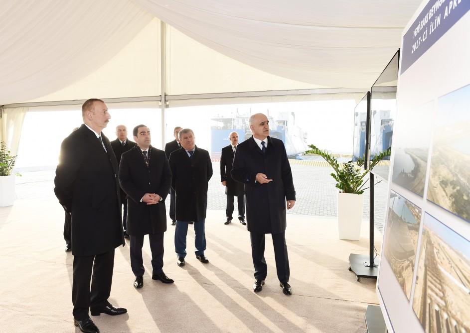 Ilham Aliyev attends opening of RO-RO terminal at Port of Baku (PHOTO)