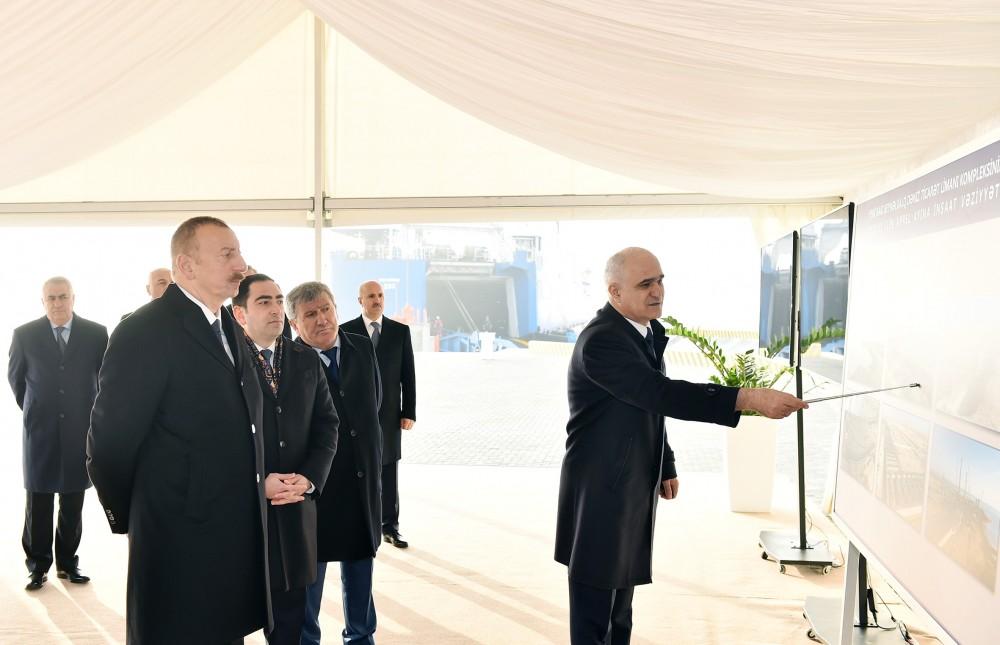Ilham Aliyev attends opening of RO-RO terminal at Port of Baku (PHOTO)