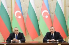 Azerbaijani president, Bulgarian PM make press statements (PHOTO)