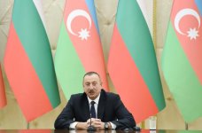 Azerbaijani president, Bulgarian PM make press statements (PHOTO)