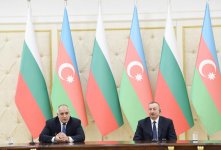 Azerbaijani president, Bulgarian PM make press statements (PHOTO)