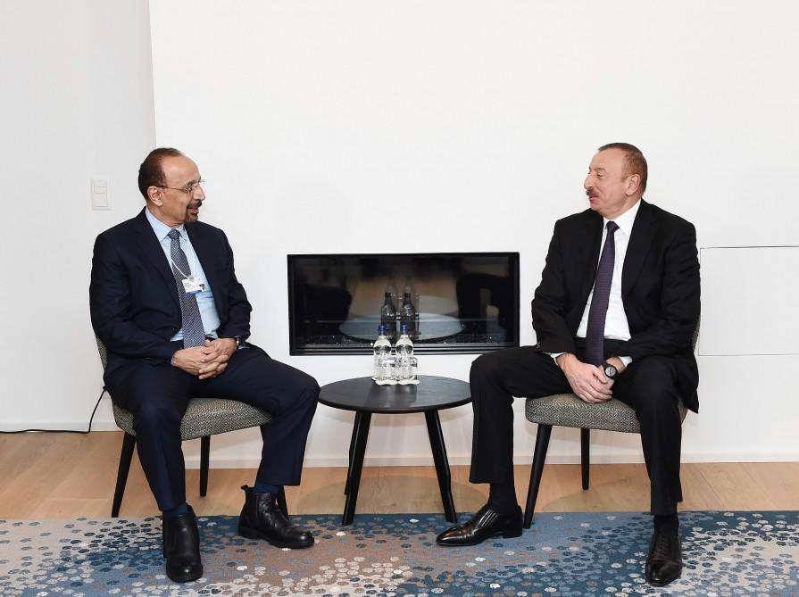 President Ilham Aliyev meets with Saudi energy minister (PHOTO)