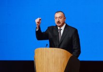 President Ilham Aliyev attends VI Congress of New Azerbaijan Party (PHOTO)