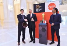 FIFA World Cup Trophy presented to President Aliyev (PHOTO)
