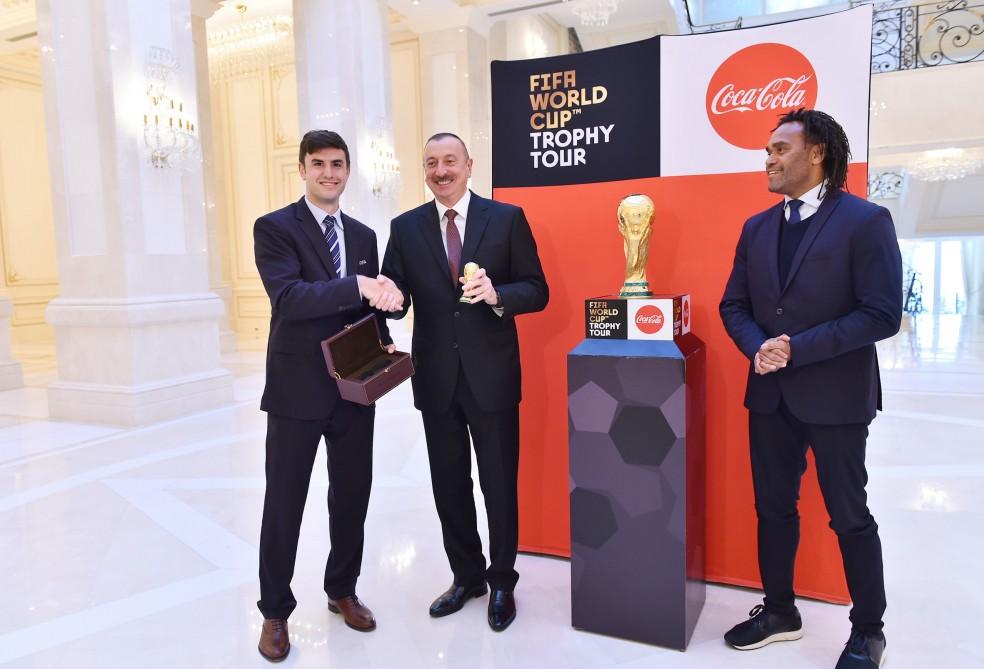 FIFA World Cup Trophy presented to President Aliyev (PHOTO)