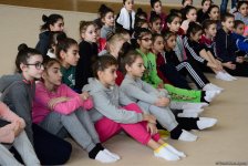 Young Azerbaijani gymnasts meet with Azerbaijani chess Grandmaster (PHOTO)