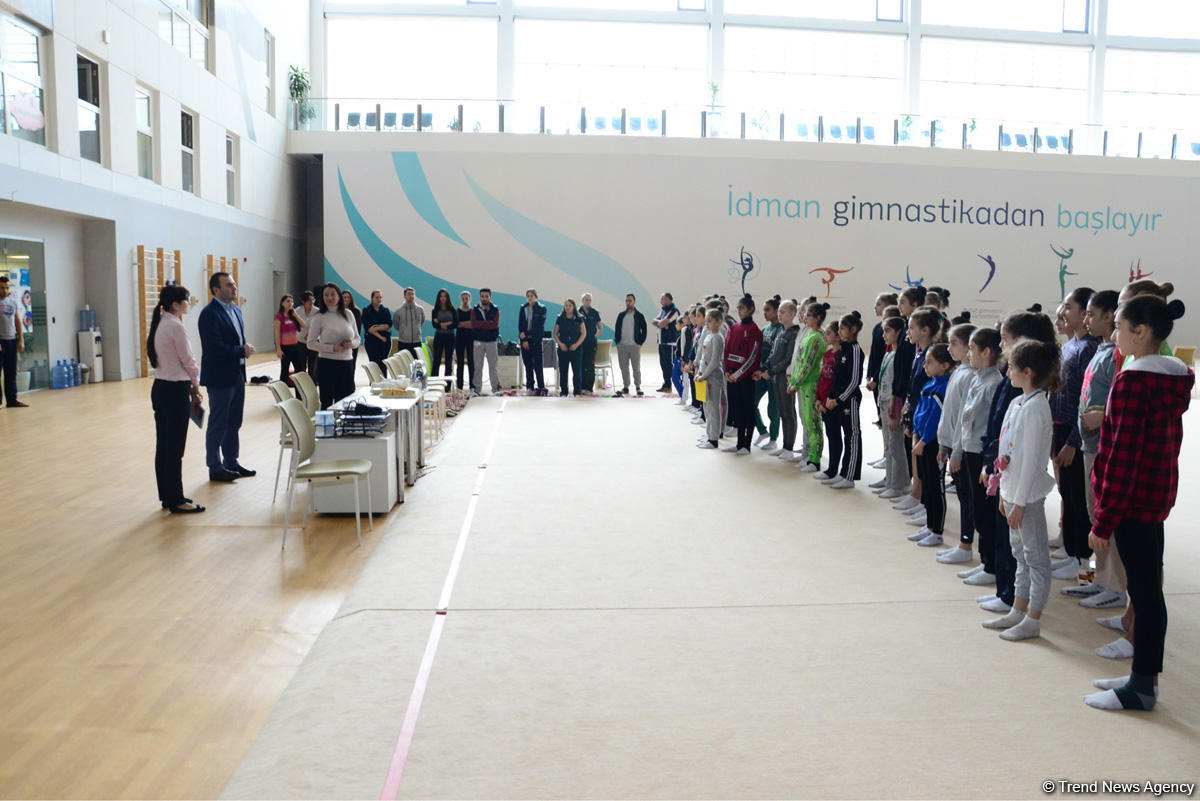 Young Azerbaijani gymnasts meet with Azerbaijani chess Grandmaster (PHOTO)
