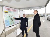 President Aliyev attends opening of Aran-Garahaji section of Mingachevir-Bahramtepe road (PHOTO)