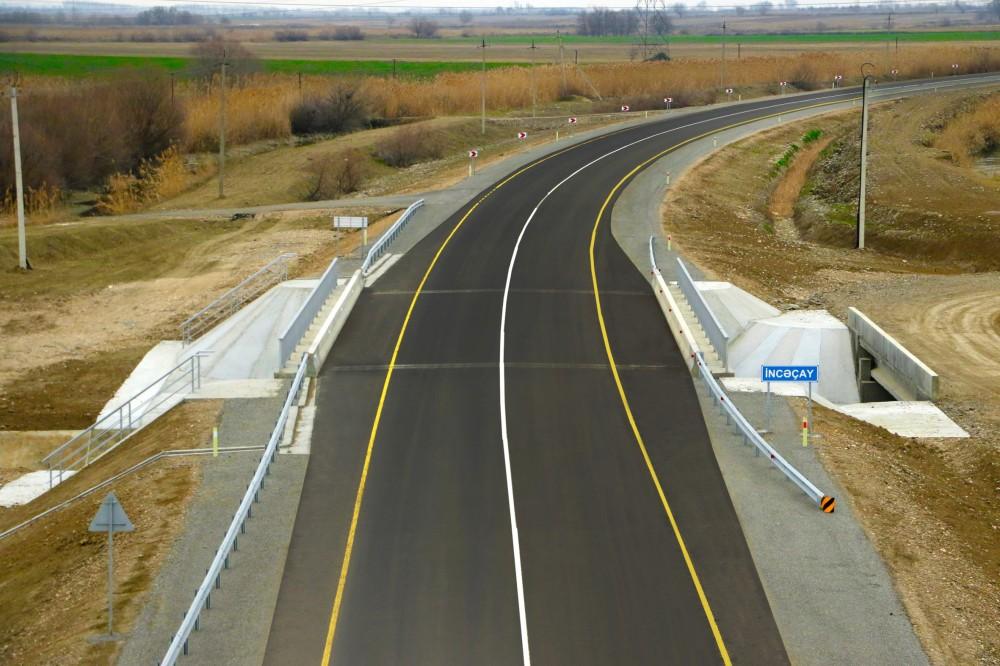 President Aliyev attends opening of Aran-Garahaji section of Mingachevir-Bahramtepe road (PHOTO)