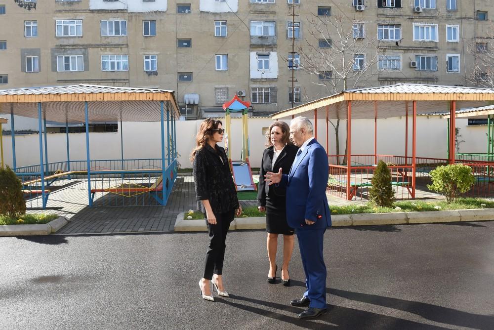 Mehriban Aliyeva visits kindergarten in Khazar district after overhaul (PHOTO)