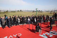 Leyla Aliyeva takes part in opening ceremony of sports ground at Seaside Boulevard (PHOTO)