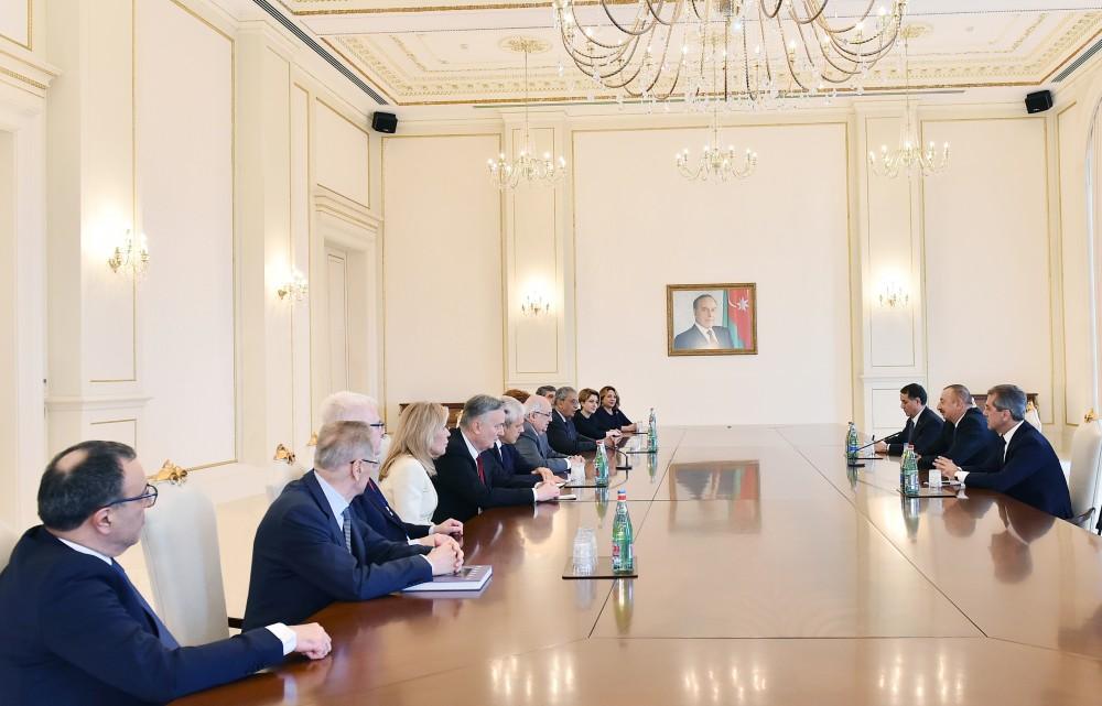 Ilham Aliyev receives co-chairs of Nizami Ganjavi International Center (PHOTO)